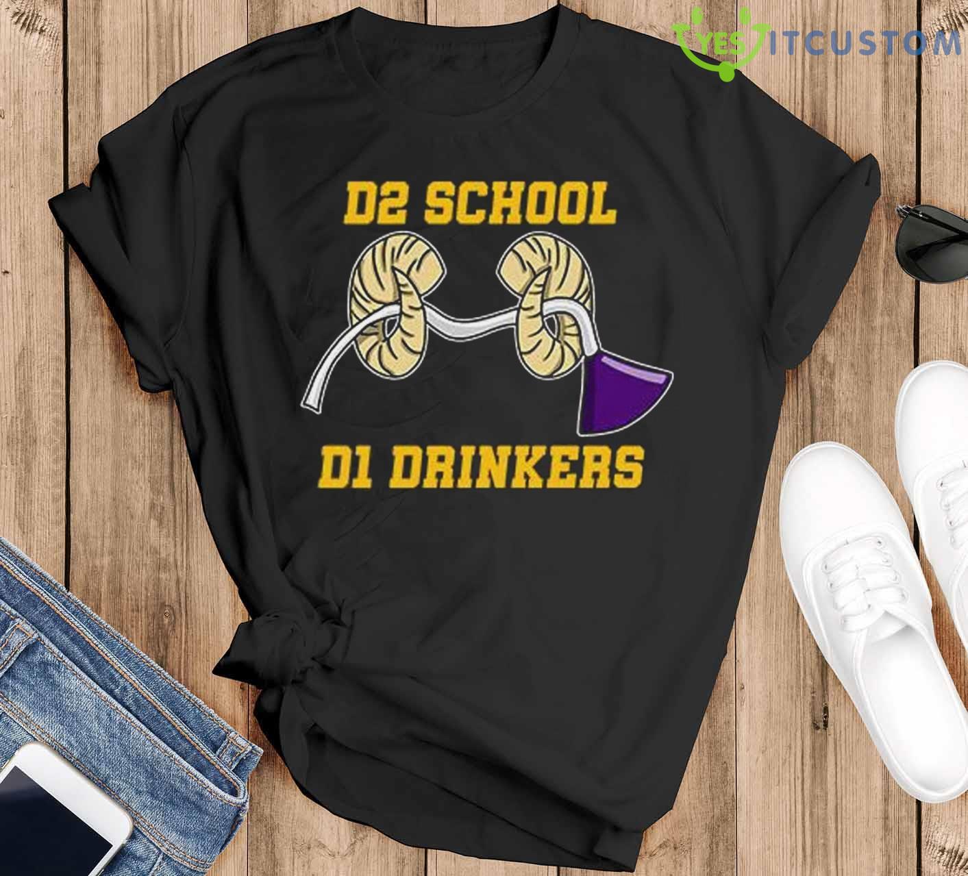 D2 School D1 Drinkers Shirt 18 D2 School D1 Drinkers Shirt - Black T-Shirt