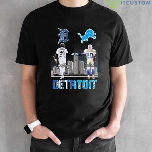 Detroit Miguel Cabrera And Barry Sanders Signatures Shirt - Black Unisex T-Shirt