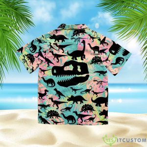 Dino Summer Hawaiian Shirt 4 Dino Summer Hawaiian Shirt - Dino Summer Hawaiian Shirt, Funny Dino Beach Shirt, Love Dino Summer Shirt, Cool Dino Summer Party Shirt, Summer Vacation Shirt Gift CHNN46_2