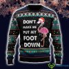 Don‘t Make Me Put My Foot Down Flamingo Flamingo Lover Funny Family Ugly Christmas Sweater Christmas Gift Product Photo 1