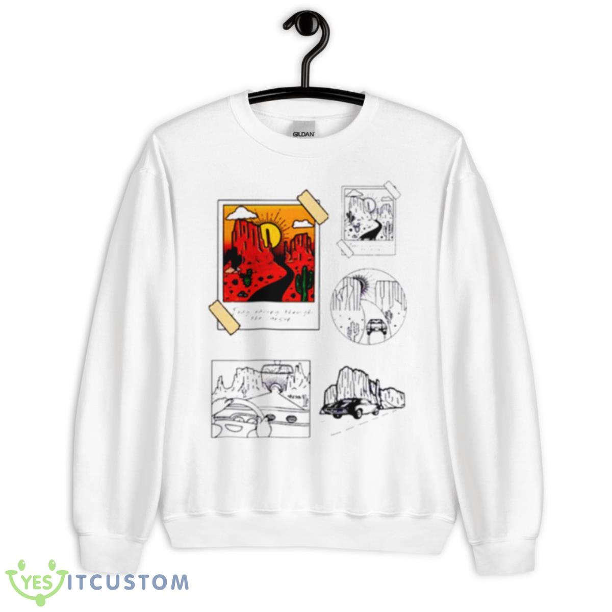 Drag racing through the canyon shirt 2 Drag racing through the canyon shirt - Unisex Heavy Blend Crewneck Sweatshirt