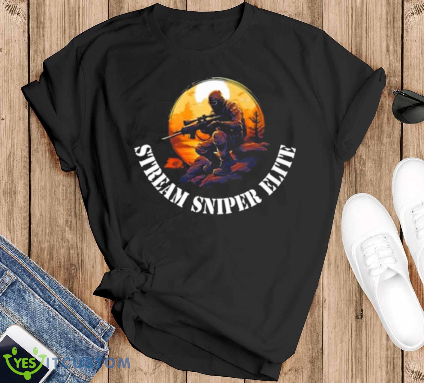 Drunk On Cringe Stream Sniper Elite shirt 12 Drunk On Cringe Stream Sniper Elite shirt - Black T-Shirt