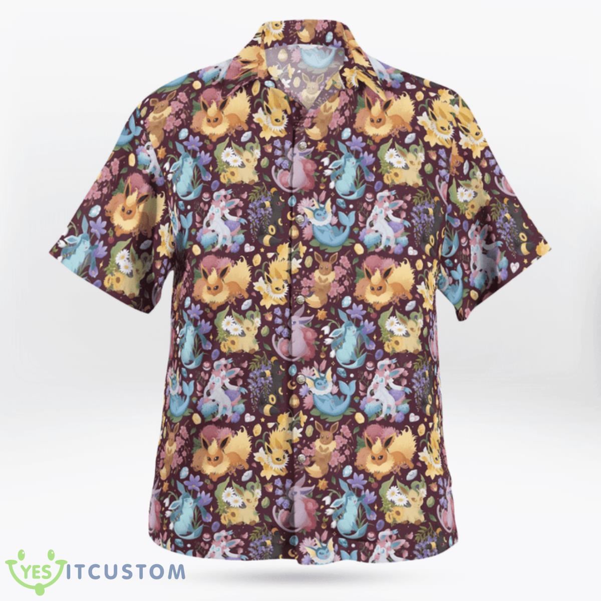 Eeveelutions Seamless Pattern Hawaiian Shirt For Fans 5 Eeveelutions Seamless Pattern Hawaiian Shirt For Fans Product Photo 2