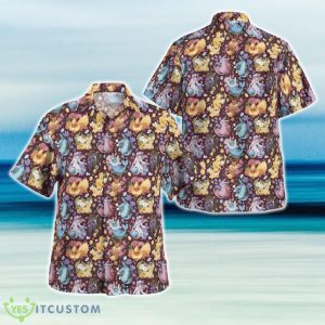 Eeveelutions Seamless Pattern Hawaiian Shirt For Fans Product Photo 1
