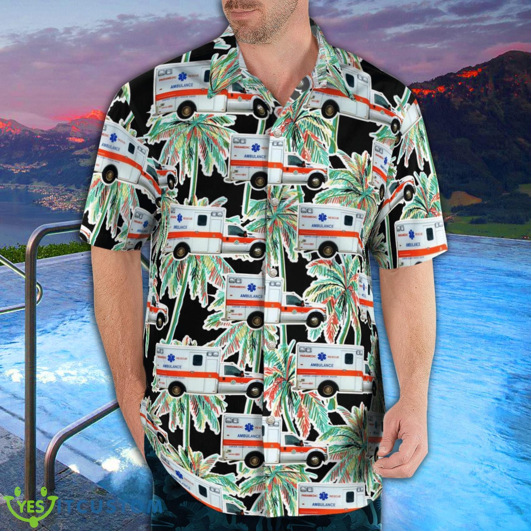 Elizabethton Tennessee Carter County Rescue Squad Ems Summer Aloha And Beach Short 3 Elizabethton Tennessee Carter County Rescue Squad Ems Summer Aloha And Beach Short Product Photo 3