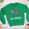 Ew People Wolf Santa Wearing Face Mask, Wolf Christmas Sweatshirt - Ew People Wolf Santa Wearing Face Mask, Wolf Christmas Sweatshirt, Wildlife Lover Gift, Funny Wolf Shirt Unisex Sweatshirt_1
