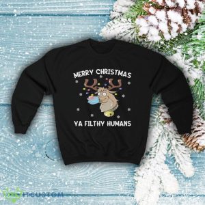 Face Mask Rudolph Sweatshirt Men And Women Gift Christmas - Face Mask Rudolph Sweatshirt xmas 2020 Merry Christmas Ya Filthy Humans Shirt Funny Social Distancing Christmas Eve Pajama Gift Him Her_3