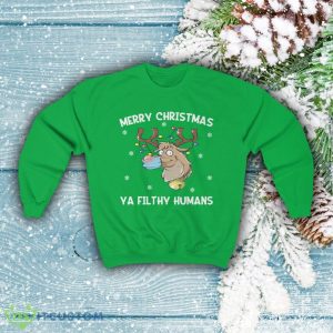 Face Mask Rudolph Sweatshirt Men And Women Gift Christmas - Face Mask Rudolph Sweatshirt xmas 2020 Merry Christmas Ya Filthy Humans Shirt Funny Social Distancing Christmas Eve Pajama Gift Him Her_4