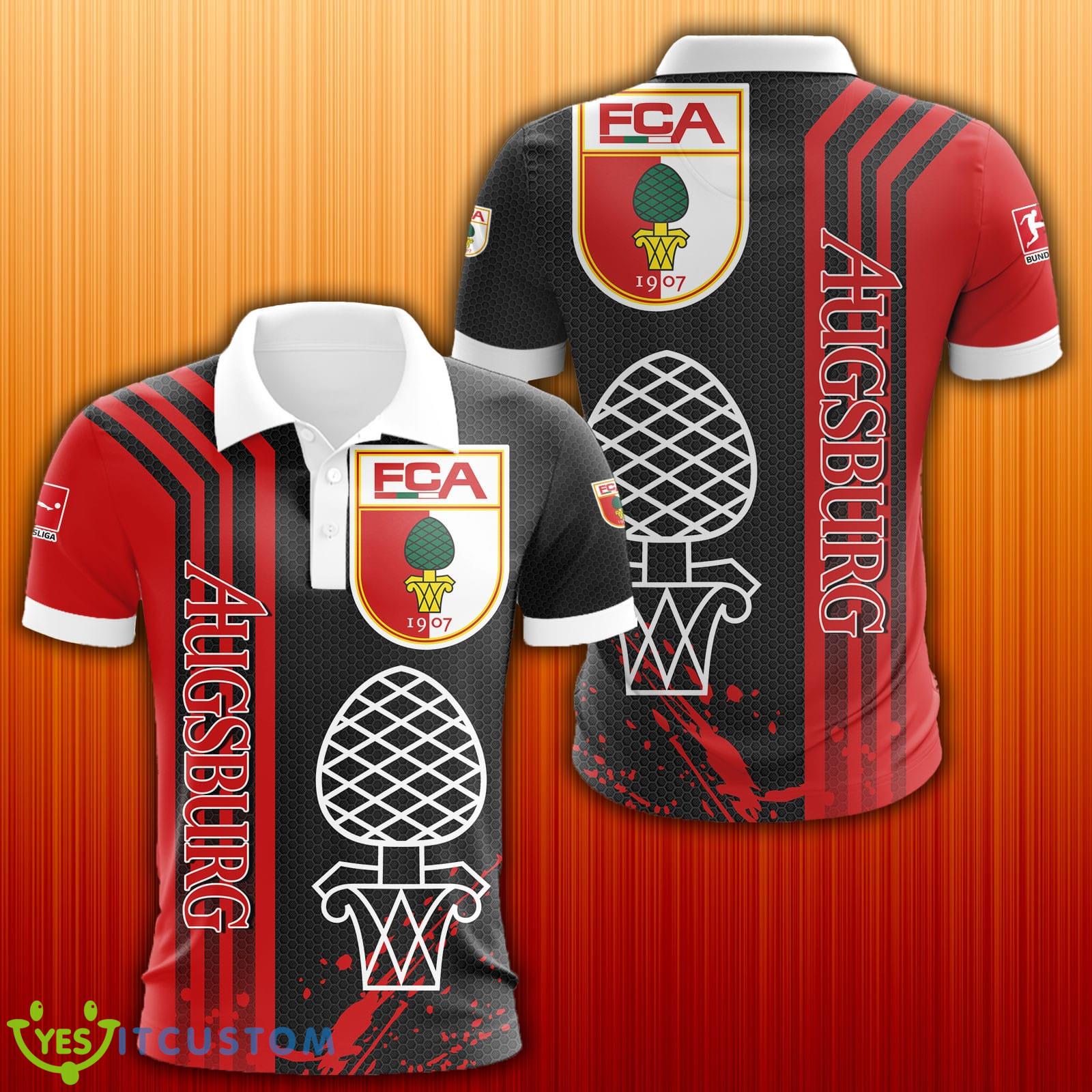 FC Augsburg Bundesliga Football 3D Polo Shirt Golf Gift For Fans 3 FC Augsburg Bundesliga Football 3D Polo Shirt Golf Gift For Fans - FC Augsburg Bundesliga Football 3D Polo Shirt Golf Gift For Fans