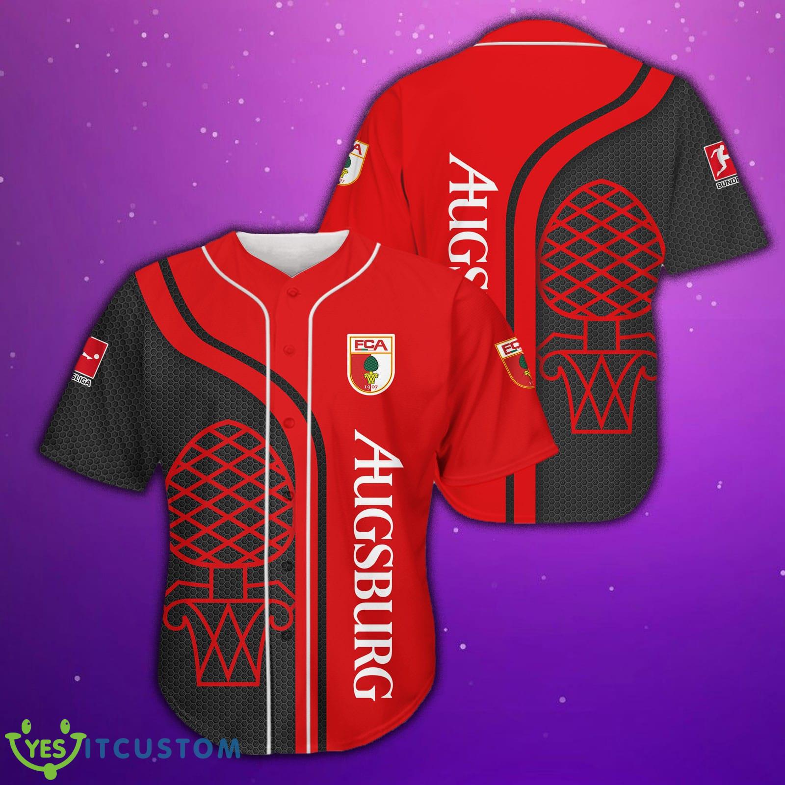 FC Augsburg Logo Bundesliga Baseball Jersey Shirt Gift For Men And Women 3 FC Augsburg Logo Bundesliga Baseball Jersey Shirt Gift For Men And Women - FC Augsburg Logo Bundesliga Baseball Jersey Shirt Gift For Men And Women