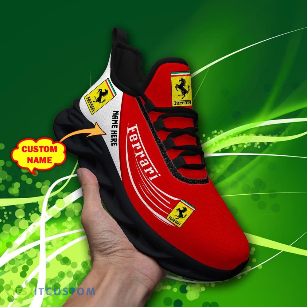 Ferrari Style 9 Custom Name Running Sneakers Logo Car Max Soul Shoes