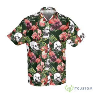 Flamingo Skull Summer Hawaiian Shirt - Flamingo Skull Summer Hawaiian Shirt Shorts, Flamingo Skull Summer Short Sleeve Button Hawaiian Shirt, Skull Hawaiian Shirt Gift ChNG2602-5_2