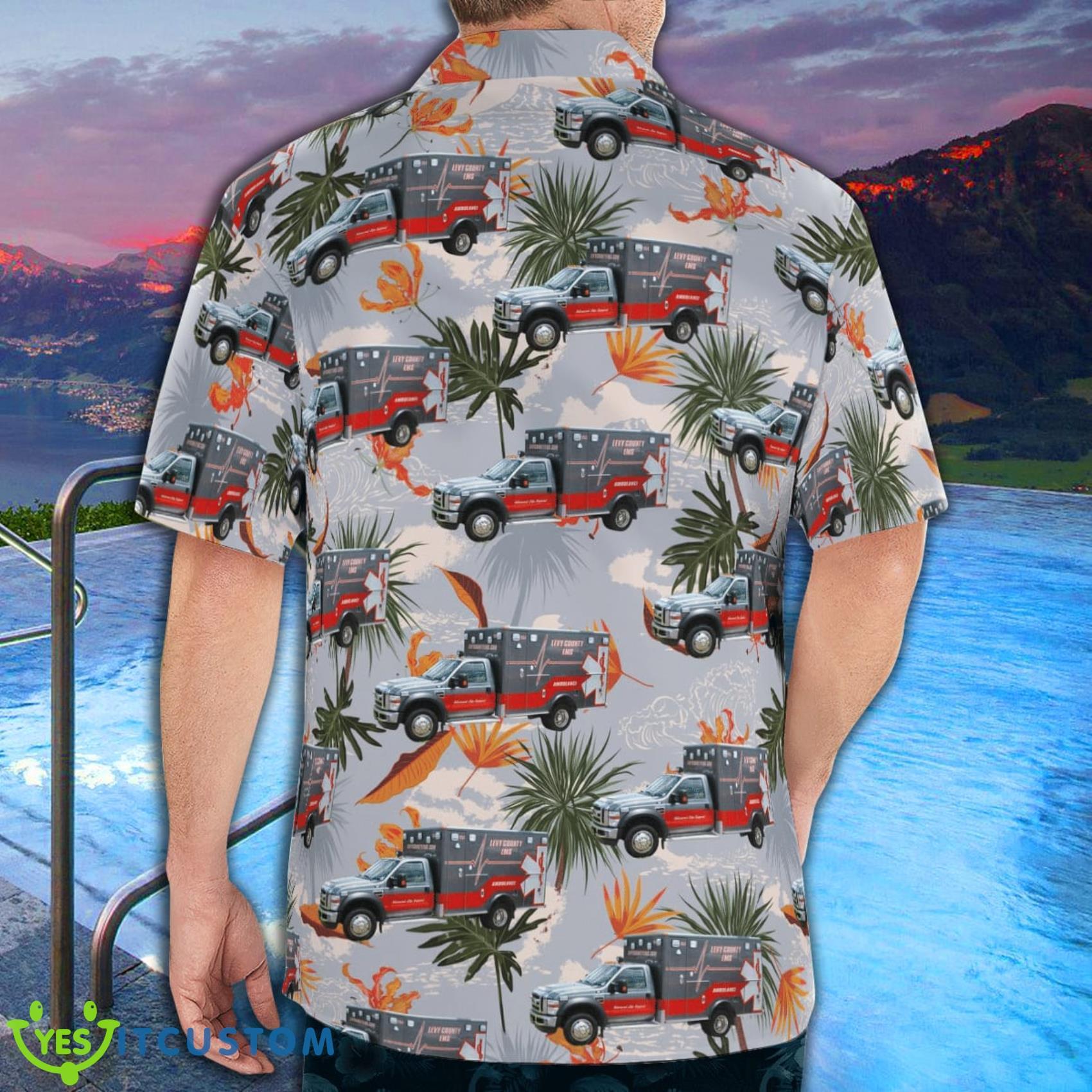 Florida Levy County Ems Summer Aloha And Beach Short 9 Florida Levy County Ems Summer Aloha And Beach Short Product Photo 2