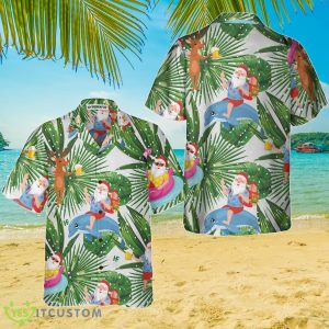 Funny Santa Claus Tropical Christmas Hawaiian Shirt Best Gift For Men And Women Product Photo 1