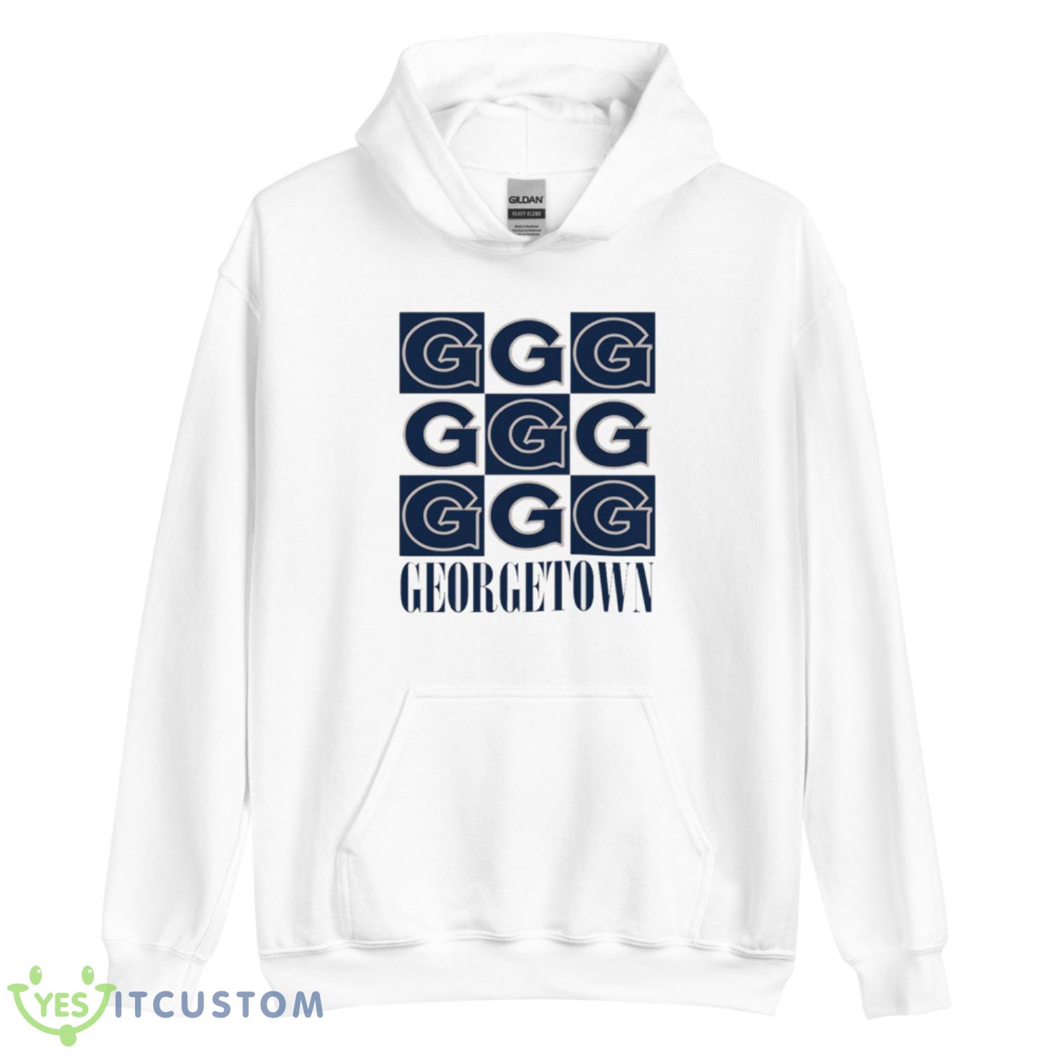 Georgetown Checkerboard Logo Shirt 11 Georgetown Checkerboard Logo Shirt - Unisex Heavy Blend Hooded Sweatshirt