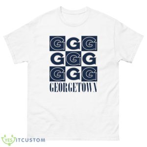 Georgetown Checkerboard Logo Shirt - 500 Men’s Classic Tee Gildan