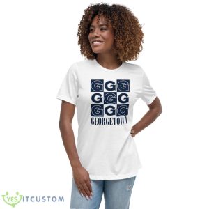 Georgetown Checkerboard Logo Shirt 9 Georgetown Checkerboard Logo Shirt - Women's Relaxed Short Sleeve Jersey Tee