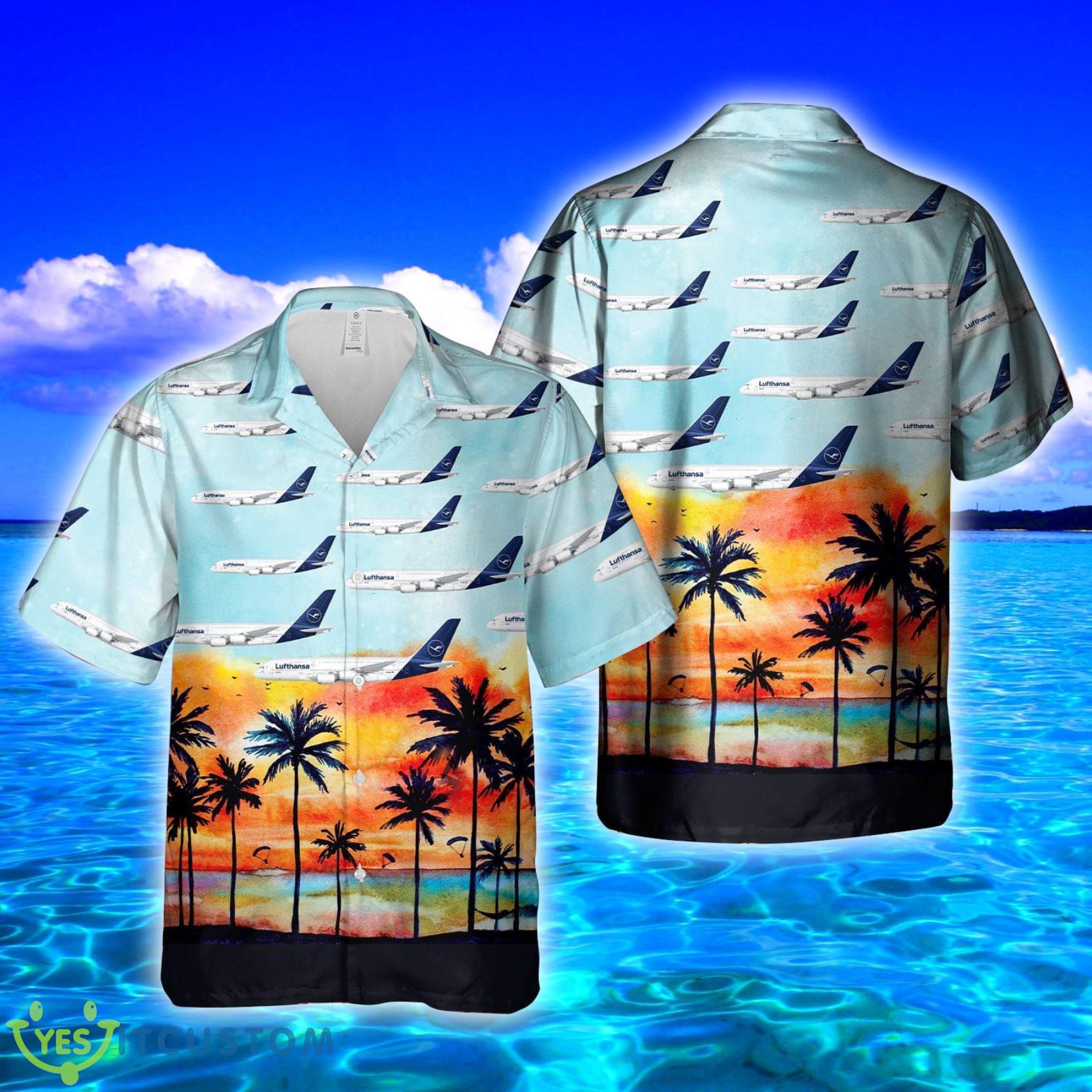 German Lufthansa Plane Summer Aloha And Beach Short 2 German Lufthansa Plane Summer Aloha And Beach Short Product Photo 1