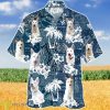 German Shepherd In Tropical Plants Pattern Blue And White Hawaiian Shirt Aloha Shirt For Men Women Product Photo 1