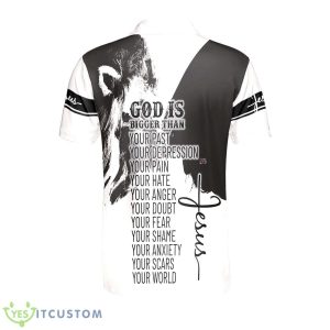 God Is Bigger Men's Short Sleeve Jesus Lion 3D Polo Shirt Gift For Men And Women 5 God Is Bigger Men's Short Sleeve Jesus Lion 3D Polo Shirt Gift For Men And Women - God Is Bigger Polo Shirt, Men's Short Sleeve Polo Shirt, Jesus Lion Polo Shirt, Polo shirts for men, Christian Shirt, Gift For Christian_5