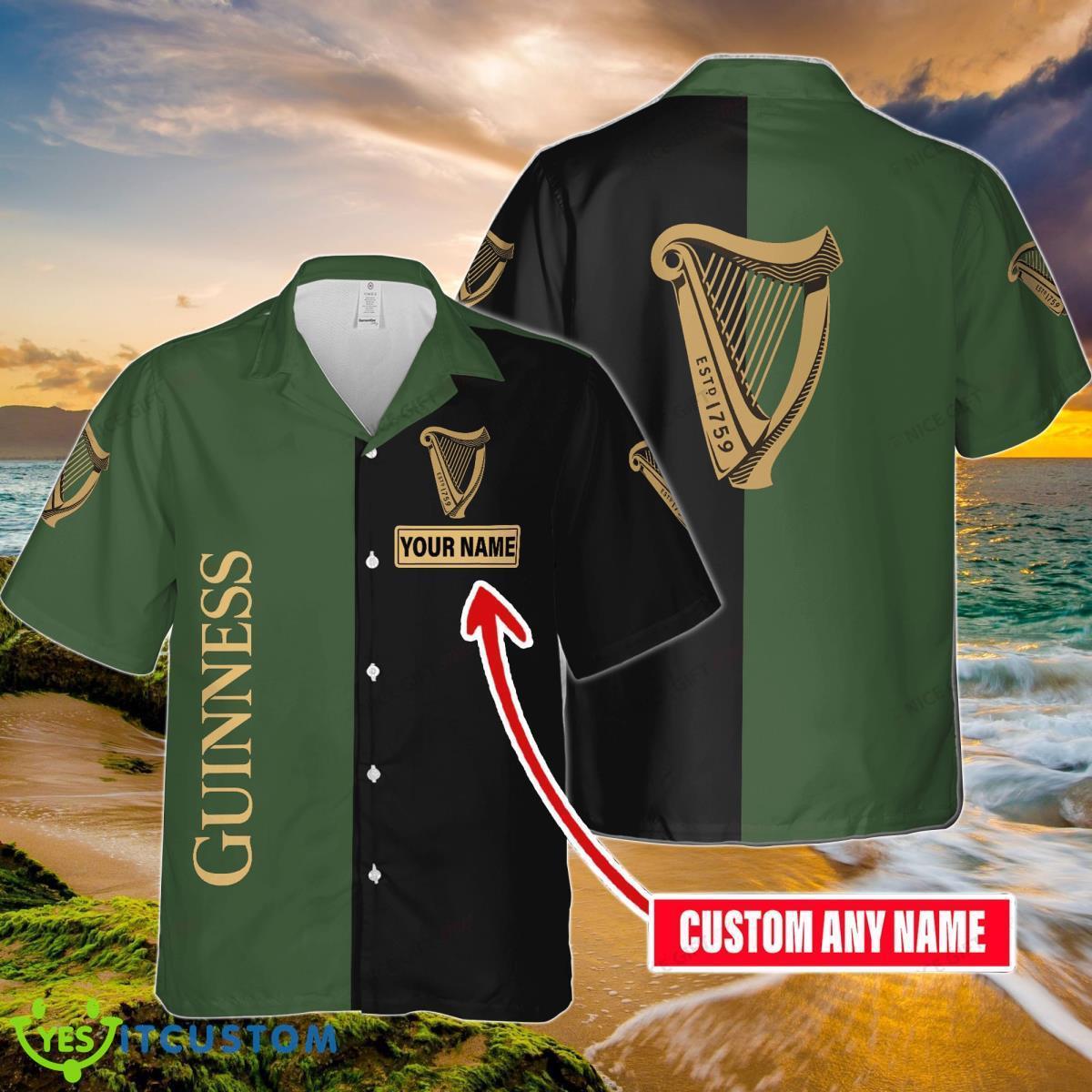 Guinness Custom Name Hawaiian Shirt Best Gift For Real Fans Product Photo 1
