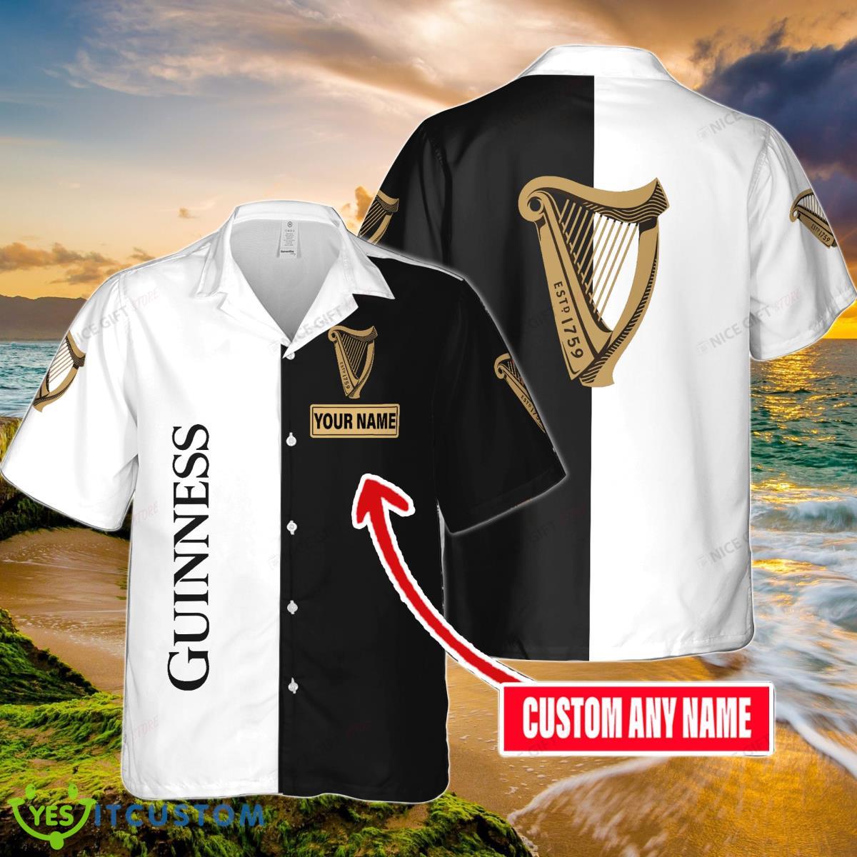 Guinness Custom Name Hawaiian Shirt Unique Gift For Real Fans Product Photo 1