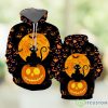 Halloween Pumpkin Black Cat All Over Print 3D Hoodie Cute Gift Product Photo 1