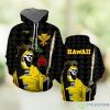 Hawaiian King All Over Print 3D Hoodie Cute Gift Product Photo 1