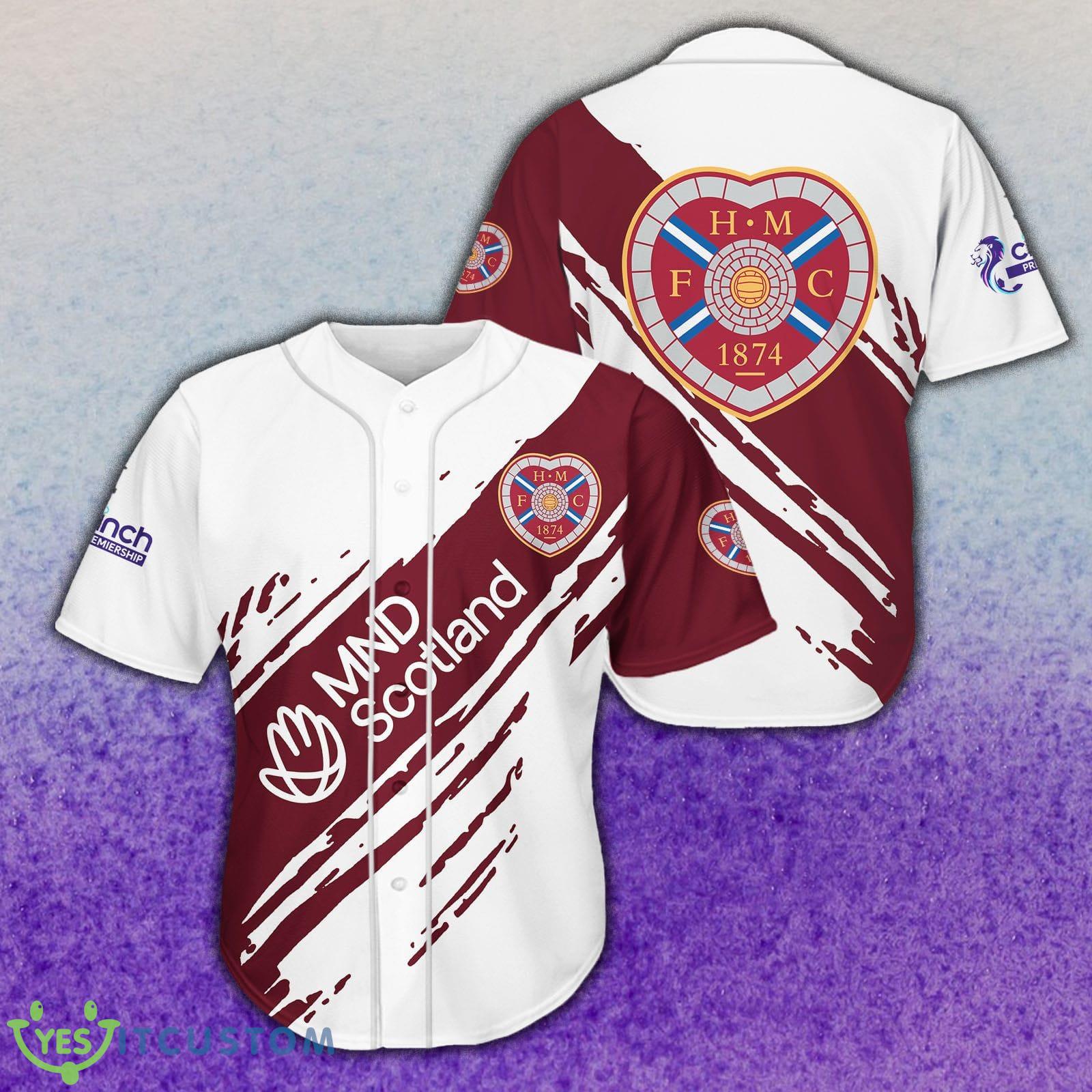 Heart of Midlothian FC Logo SPFL Fans Jersey Baseball Shirt Gift For Men And Women 3 Heart of Midlothian FC Logo SPFL Fans Jersey Baseball Shirt Gift For Men And Women - Heart of Midlothian FC Logo SPFL Fans Jersey Baseball Shirt Gift For Men And Women