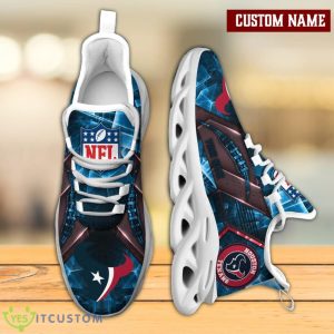 Houston Texans NFL Light Abstract Pattern Custom Name Full Print Running Shoes Max Soul Product Photo 2