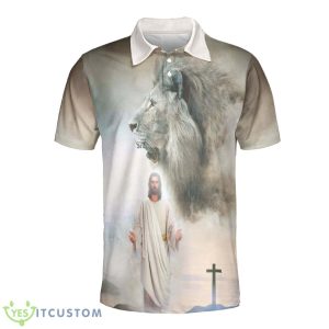 I Can Do All Things Christian Jesus Lion 3D Polo Shirt Gift For Men And Women - I Can Do All Things Polo Shirt, Christian Polo Shirt, Jesus Lion Polo Shirt, Polo shirts for men, Religious Shirt, Gift For Christian_4