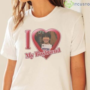I Love Boyfriend Jimin Bts Shirt - White Ladies T-Shirt