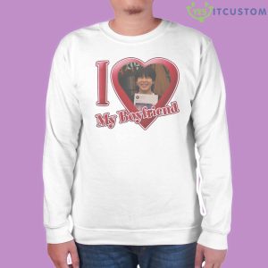 I Love Boyfriend Jimin Bts Shirt - White Unisex Sweatshirt