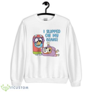 I Slipped On My Beans Shirt, Cartoon Shirt - Unisex Heavy Blend Crewneck Sweatshirt