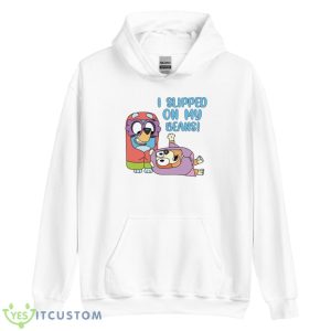 I Slipped On My Beans Shirt, Cartoon Shirt - Unisex Heavy Blend Hooded Sweatshirt