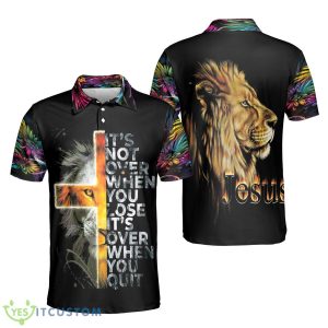 It's Not Over When You Lose Christian Jesus Lion 3D Polo Shirt Gift For Men And Women - It's Not Over When You Lose Polo Shirt, Christian Polo Shirt, Jesus Lion Polo Shirt, Polo shirts for men, Gift For Christian_4