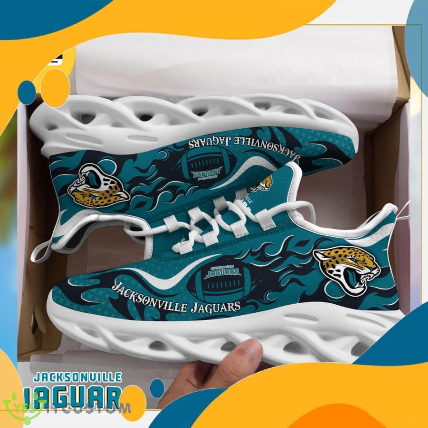 Jacksonville Jaguars NFL Fire Ball Full Print AOP Print Max Soul Shoes 14 Jacksonville Jaguars NFL Fire Ball Full Print AOP Print Max Soul Shoes Product Photo 5
