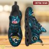 Jacksonville Jaguars NFL Light Abstract Pattern Custom Name Full Print Running Shoes Max Soul Product Photo 1