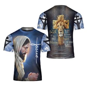 Jesus Lion Christian Believe In God Christian Jesus Prayer For Christian 3D T Shirt Gift For Men And Women - 240723-165517