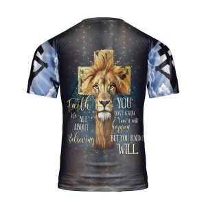 Jesus Lion Christian Believe In God Christian Jesus Prayer For Christian 3D T Shirt Gift For Men And Women - 240723-165514