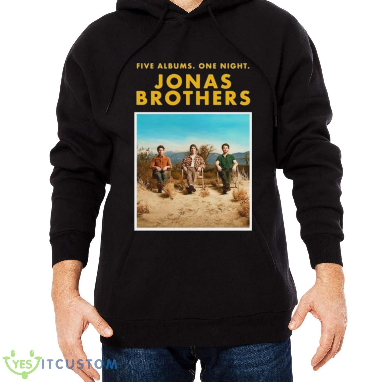 Jonas Brothers Five Albums One Night The Tour 2023 Shirt 13 Jonas Brothers Five Albums One Night The Tour 2023 Shirt - Men Black Hoodie