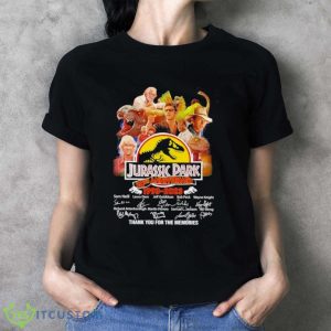 Jurassic Park 30th Anniversary 1993 2023 Thank You For The Memories Signatures Shirt - Ladies T-Shirt