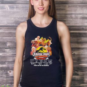 Jurassic Park 30th Anniversary 1993 2023 Thank You For The Memories Signatures Shirt - Ladies Tank Top