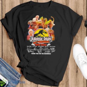 Jurassic Park 30th Anniversary 1993 2023 Thank You For The Memories Signatures Shirt - Black T-Shirt