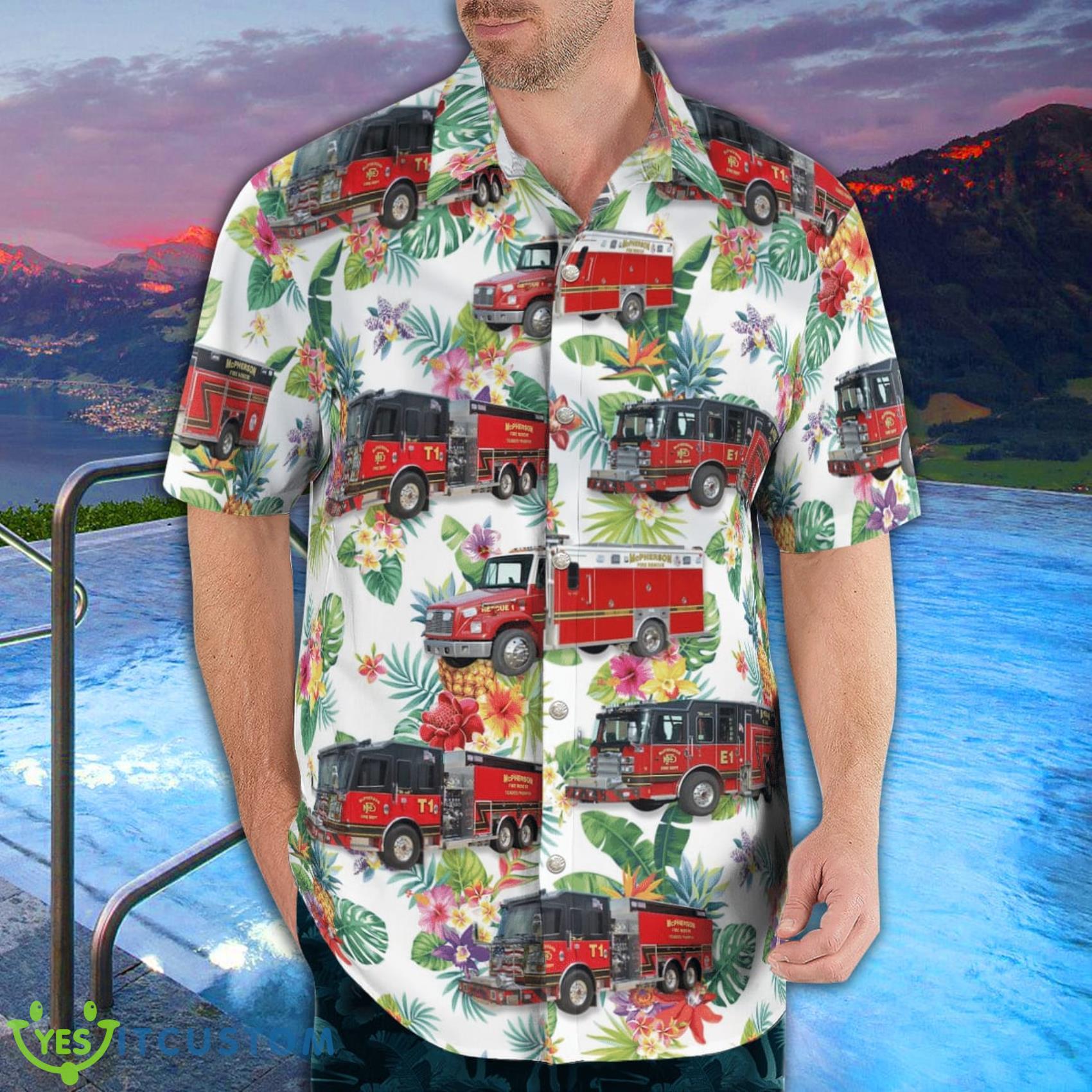 Kansas Mcpherson Fire Department Summer Aloha And Beach Short 9 Kansas Mcpherson Fire Department Summer Aloha And Beach Short Product Photo 3