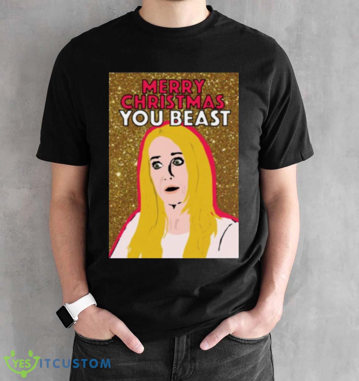 Kim Richards Merry Christmas You Beast Real Housewives Of Beverly Hills shirt 2 Kim Richards Merry Christmas You Beast Real Housewives Of Beverly Hills shirt - Black Unisex T-Shirt