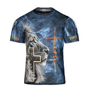 Knight Templar Jesus Lion Christian God Warriors Go Down Christian Jesus For Christian 3D T Shirt Gift For Men And Women - 240723-170012