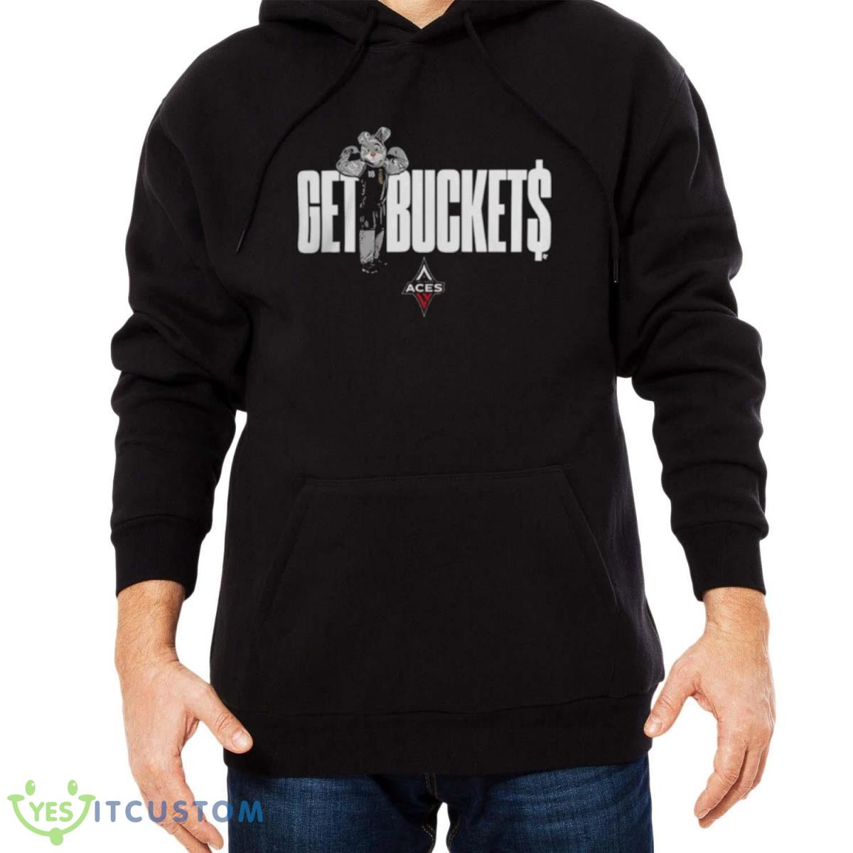 Las Vegas Aces Get Bucket$ Mascot T Shirt 3 Las Vegas Aces Get Bucket$ Mascot T Shirt Product Photo 3