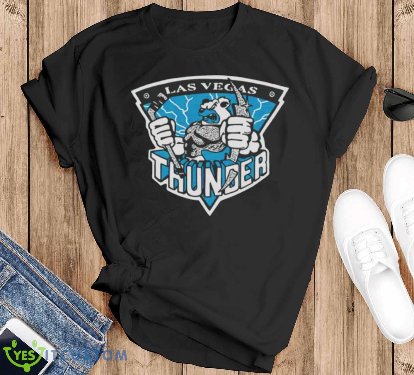 Las Vegas Thunder Hockey shirt 12 Las Vegas Thunder Hockey shirt - Black T-Shirt