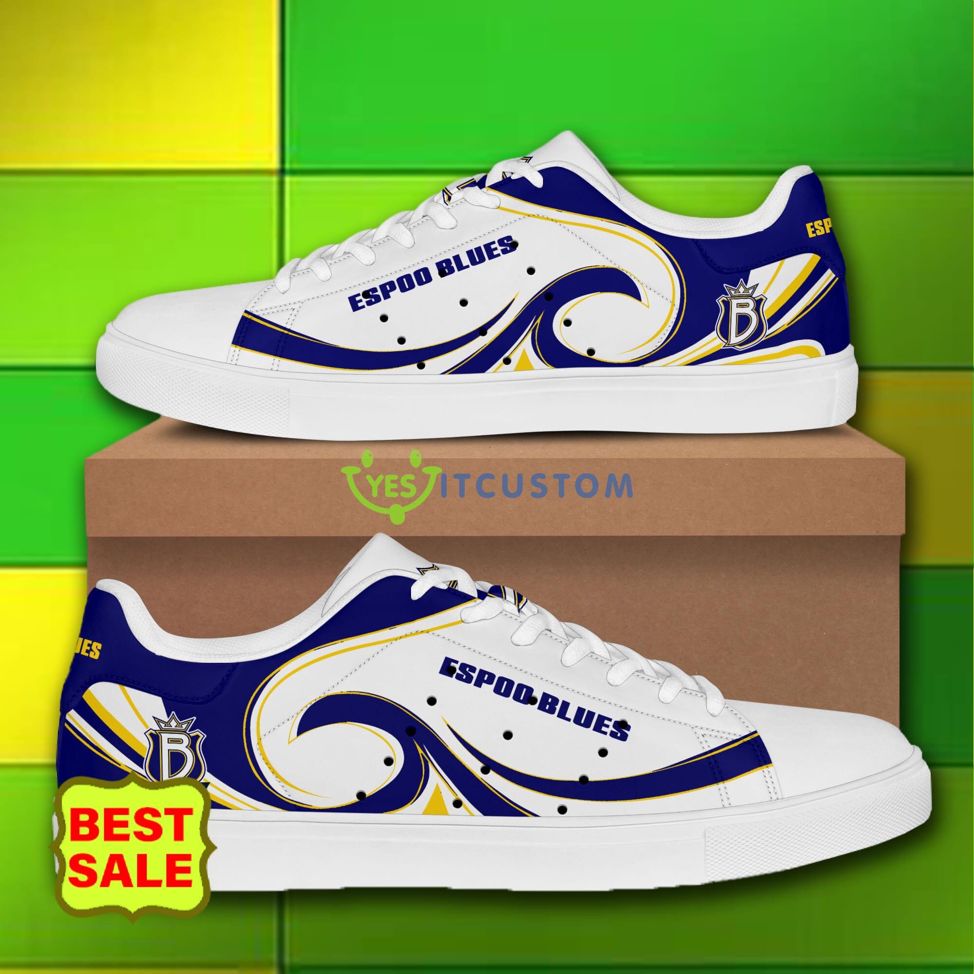 Liiga And Mestis Espoo Blues Logo Stan Smith Skate Shoes For Men And Women 2 Liiga And Mestis Espoo Blues Logo Stan Smith Skate Shoes For Men And Women - Espoo Blues skate shoes_3
